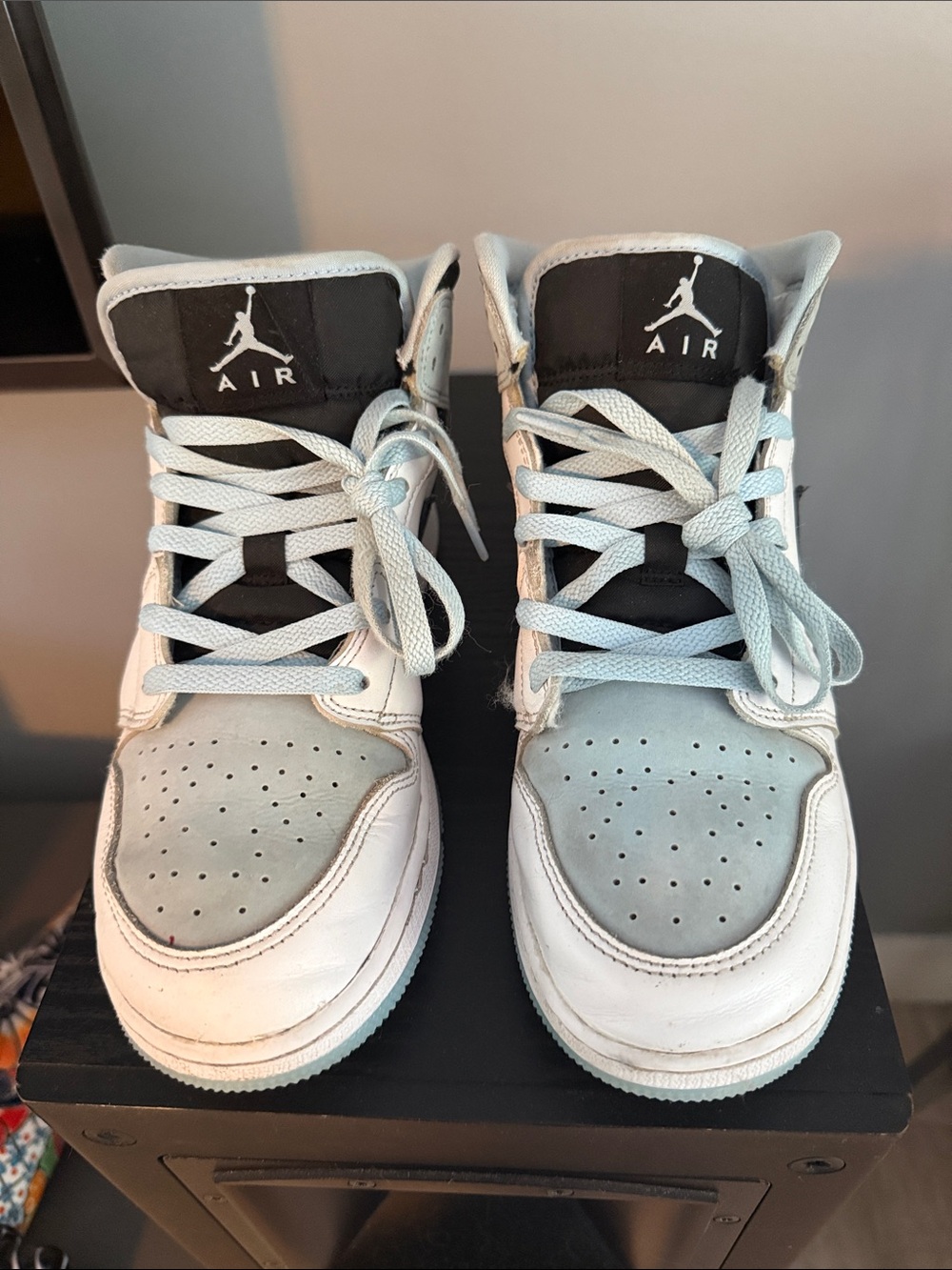 Jordan Kids High-Top Sneakers - White & Light Gray